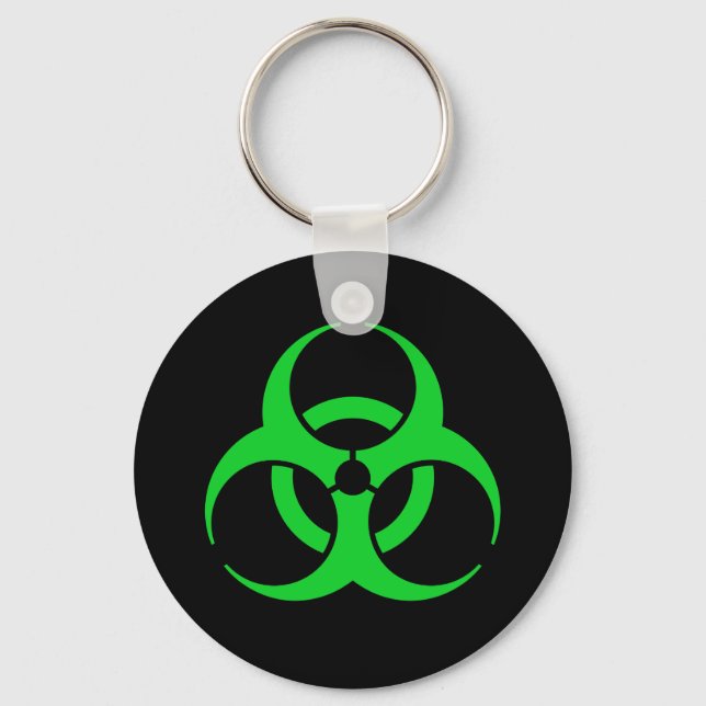 Symbol für grüne Biogefährdung Schlüsselanhänger (Vorderseite)