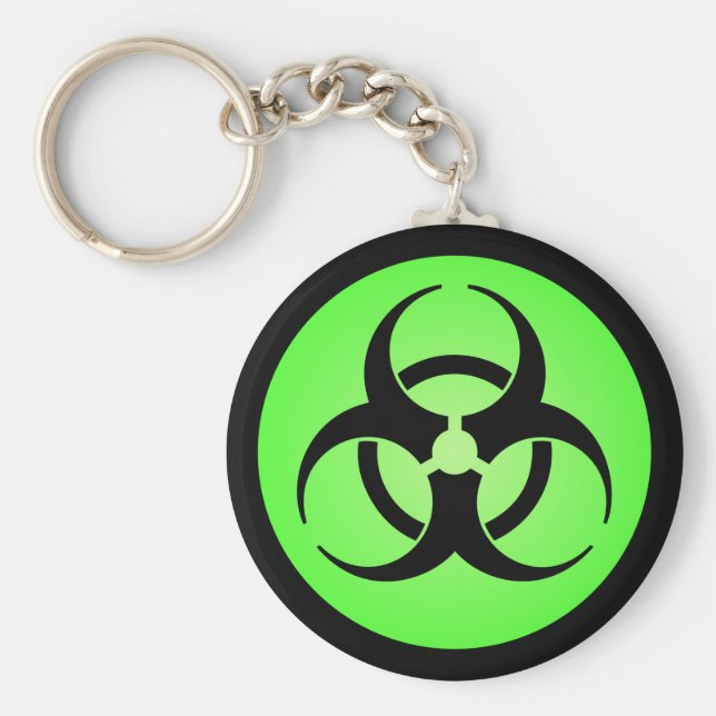 Symbol für grüne Biogefährdung Schlüsselanhänger (Vorne)