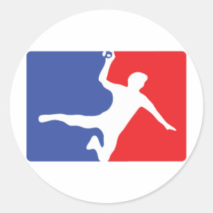 Symbol für Handball-Legende Runder Aufkleber