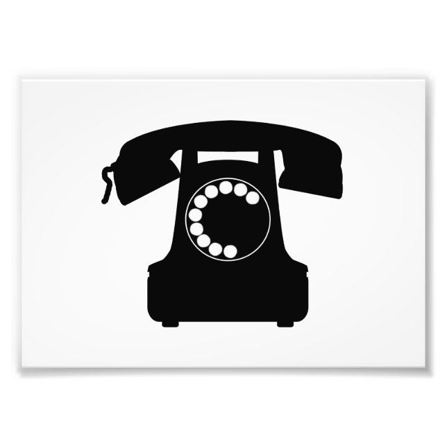 Symbol für herkömmliches Telefon Fotodruck (Vorne)