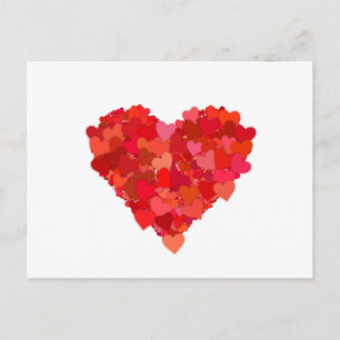 Symbol für Herz und Liebe in Rot Postkarte