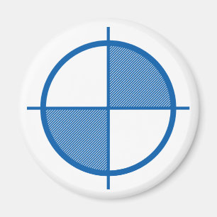 Symbol für Höhe (blau) Magnet