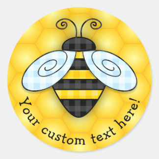 Symbol für Hummeln und Honeycomb Runder Aufkleber