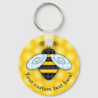 Symbol für Hummeln und Honeycomb Schlüsselanhänger