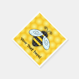 Symbol für Hummeln und Honeycomb Serviette