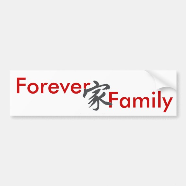 Symbol für immer Familie Autoaufkleber (Vorne)