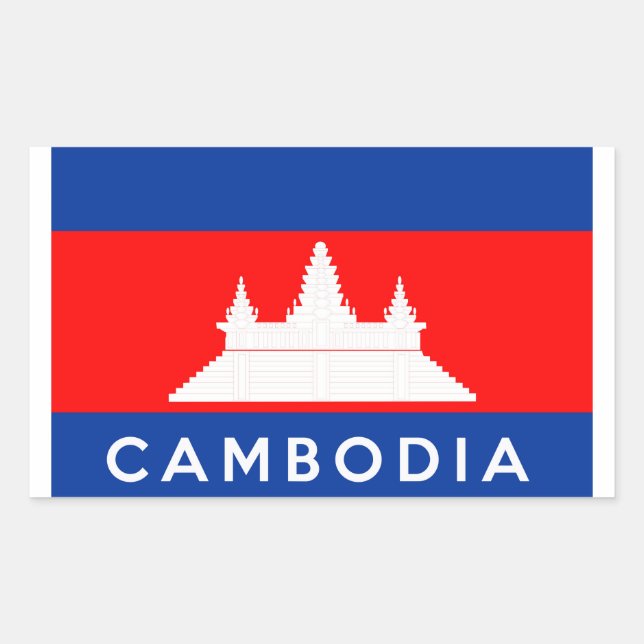 Symbol für Kambodscha Rechteckiger Aufkleber (Vorderseite)
