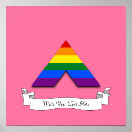Symbol für LGBT, gerade Pyramide Poster