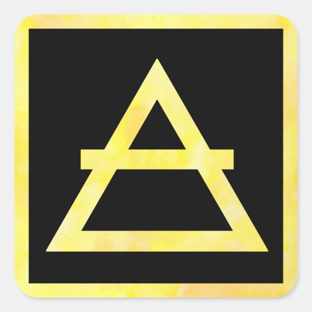 Symbol für Luftelement-Aufkleber Quadratischer Aufkleber (Vorderseite)