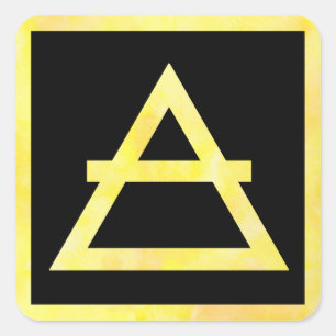 Symbol für Luftelement-Aufkleber Quadratischer Aufkleber