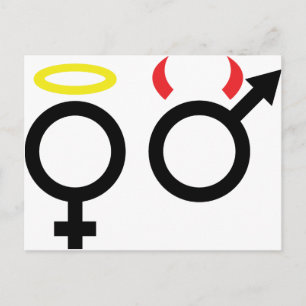 Symbol für Männer und Frauen Postkarte