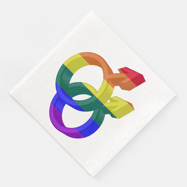 Symbol für männliche Paare Serviette (Ecke)