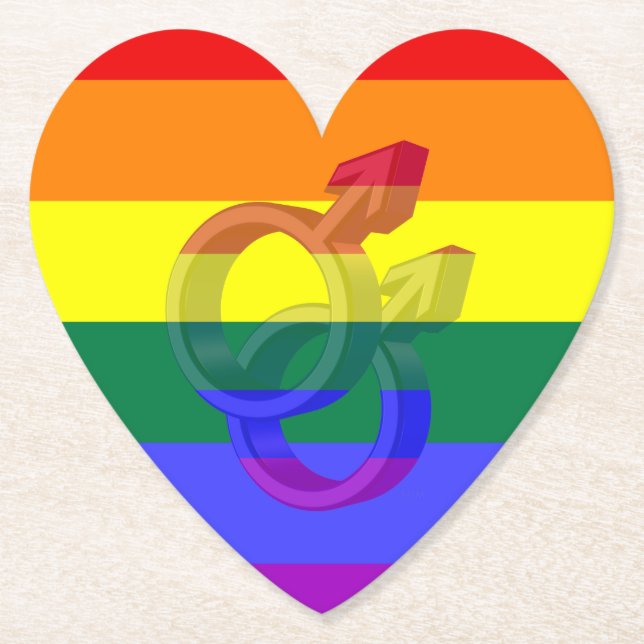 Symbol für männliche Paare Untersetzer (Vorderseite)