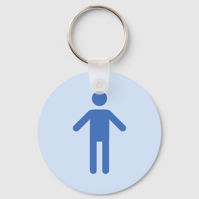 Symbol für männliche Toilette Schlüsselanhänger (Vorderseite)