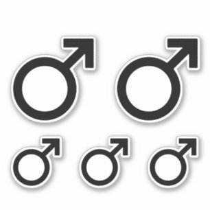 Symbol für männliches Geschlecht Aufkleber
