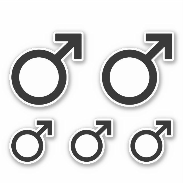 Symbol für männliches Geschlecht Aufkleber (Vorderseite)