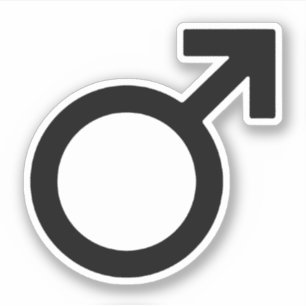 Symbol für männliches Geschlecht Aufkleber