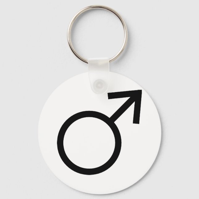 Symbol für männliches Geschlecht Schlüsselanhänger (Vorderseite)