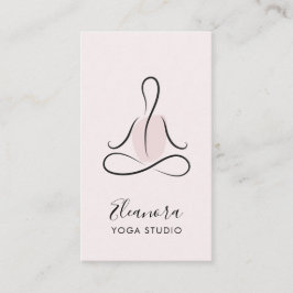 Symbol für Mediation Logo Rosa Yoga Instructor Visitenkarte