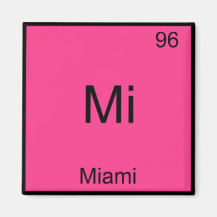 Symbol für Miami Florida City Chemistry Element Magnet