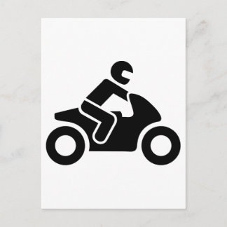 Symbol für Motorräder Postkarte