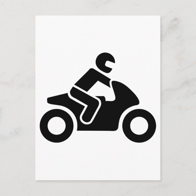 Symbol für Motorräder Postkarte (Vorderseite)