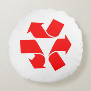 Symbol für Nicht-Recycling Rundes Kissen