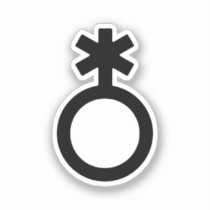 Symbol für nichtbinäres Geschlecht Aufkleber