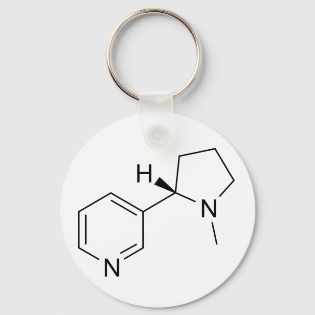 Symbol für Nikotinchemikalien Schlüsselanhänger (Vorderseite)