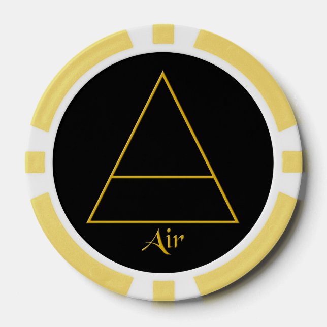 Symbol für Pagan-Luftelement Pokerchips (Vorderseite)