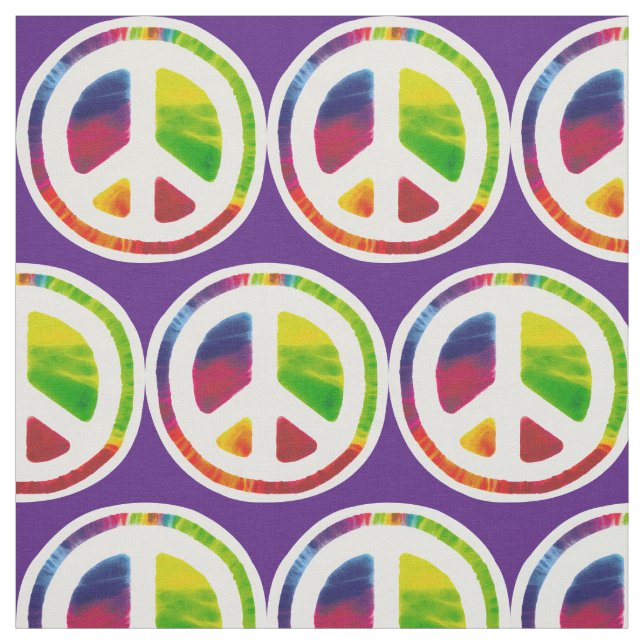 Symbol für psychedelisches Friedenszeichen Stoff (Muster)