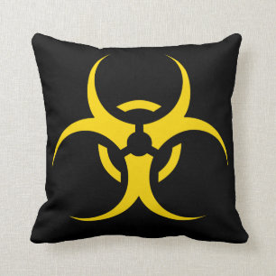 Symbol für radioaktive toxische Biogefährdung Kissen