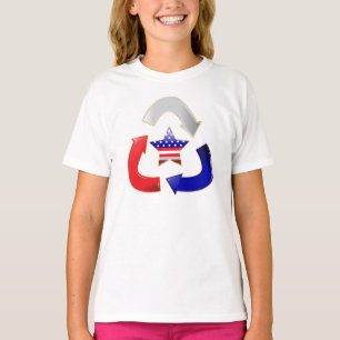 Symbol für Recycling - Amerikanischer Stern T-Shirt