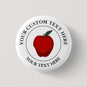 Symbol für Red Apple Custom Text Logo Button
