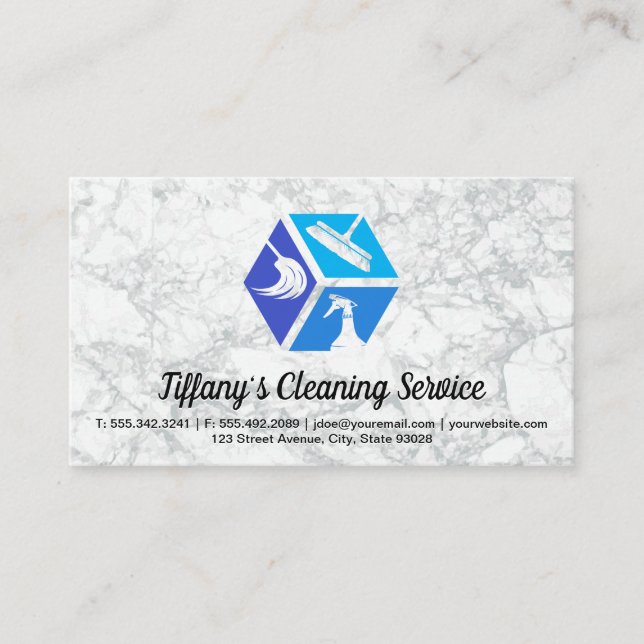 Symbol für Reinigungsdienste | Maid | Lady Cleaner Visitenkarte (Vorderseite)