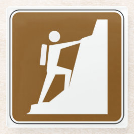 Symbol für Rock Climbing Glasuntersetzer