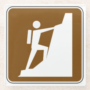 Symbol für Rock Climbing Glasuntersetzer
