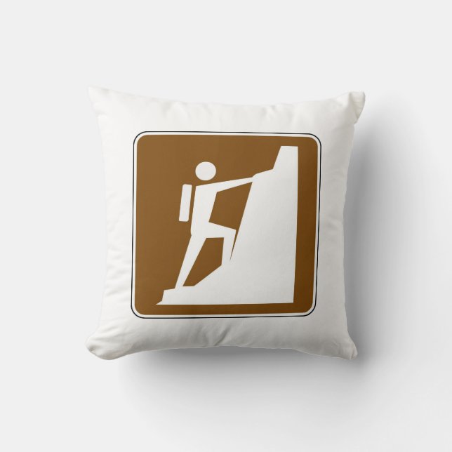 Symbol für Rock Climbing Kissen (Vorderseite)