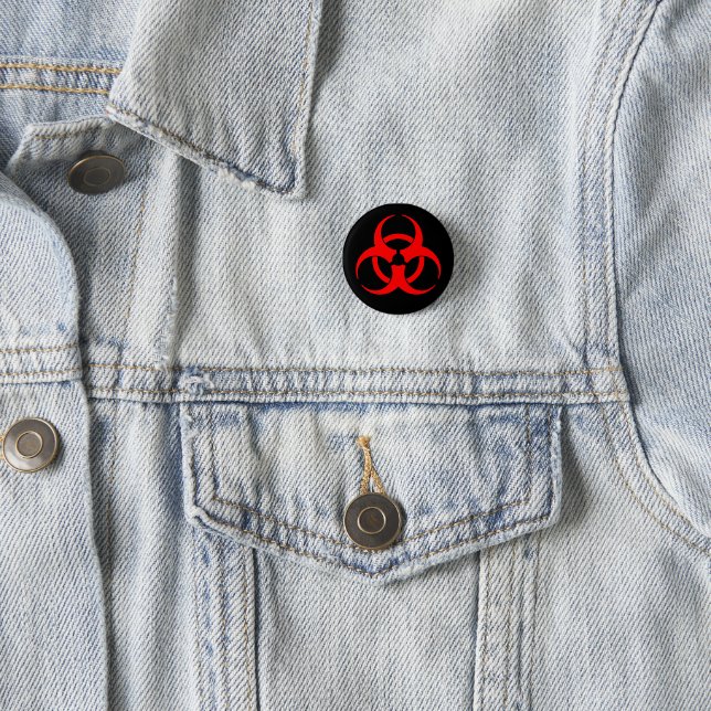 Symbol für rote Biogefährdung Button (Beispiel)