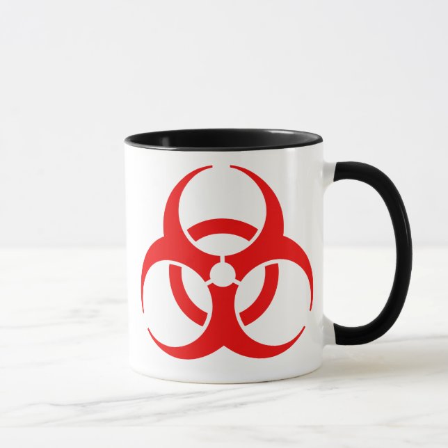 Symbol für rote Biogefährdung Tasse (Rechts)