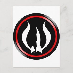 Symbol für rote Hot Rocket Postkarte