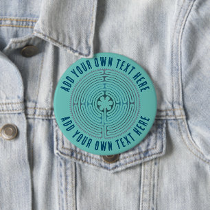 Symbol für Sacred Geometry - Chartres Labyrinth 1 Button
