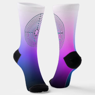 Symbol für Sacred Geometry - Chartres Labyrinth 1 Socken