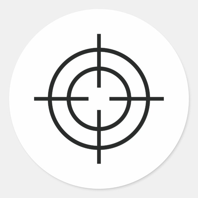 Symbol für schwarze Heckenscheren Runder Aufkleber (Vorderseite)