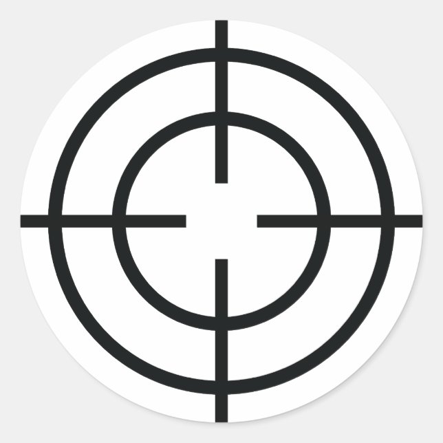 Symbol für schwarze Heckenscheren Runder Aufkleber (Vorderseite)