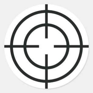 Symbol für schwarze Heckenscheren Runder Aufkleber