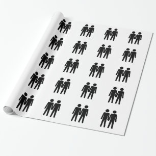 Symbol für schwules Paar Geschenkpapier