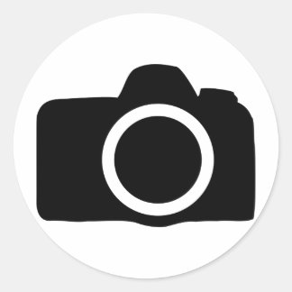 Symbol für SLR-Kamera Runder Aufkleber
