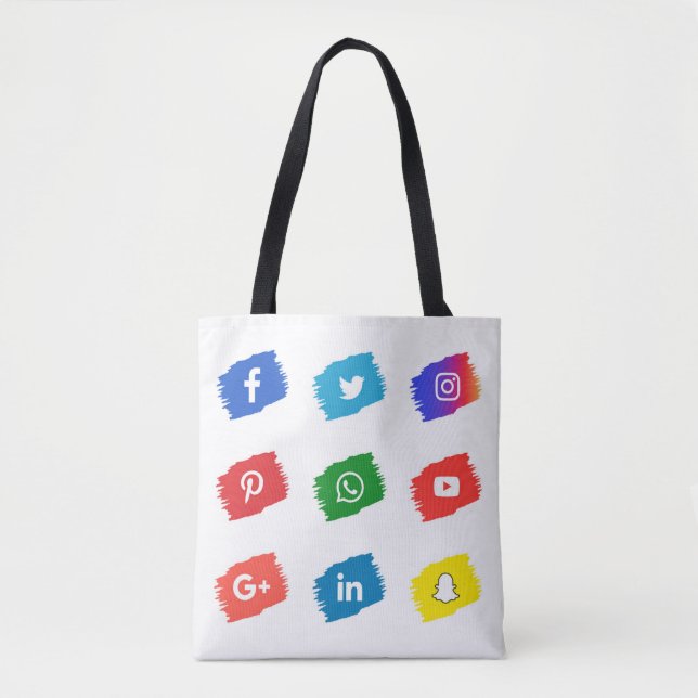 Symbol für soziale Medien Tasche (Vorderseite)