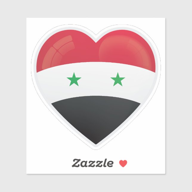 Symbol für Syrien-Liebe Aufkleber (Blatt)